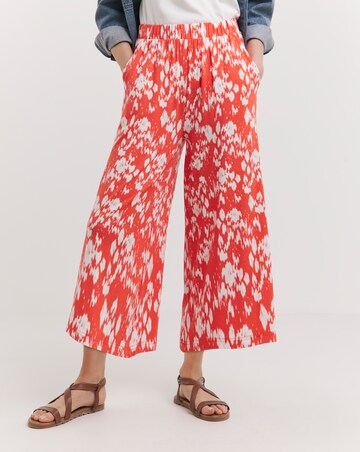 Coral Print Jersey Culotte