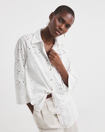Pure Cotton Broderie Shirt