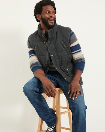 FatFace Warton Gilet (Regular & Tall) - Charcoal Grey