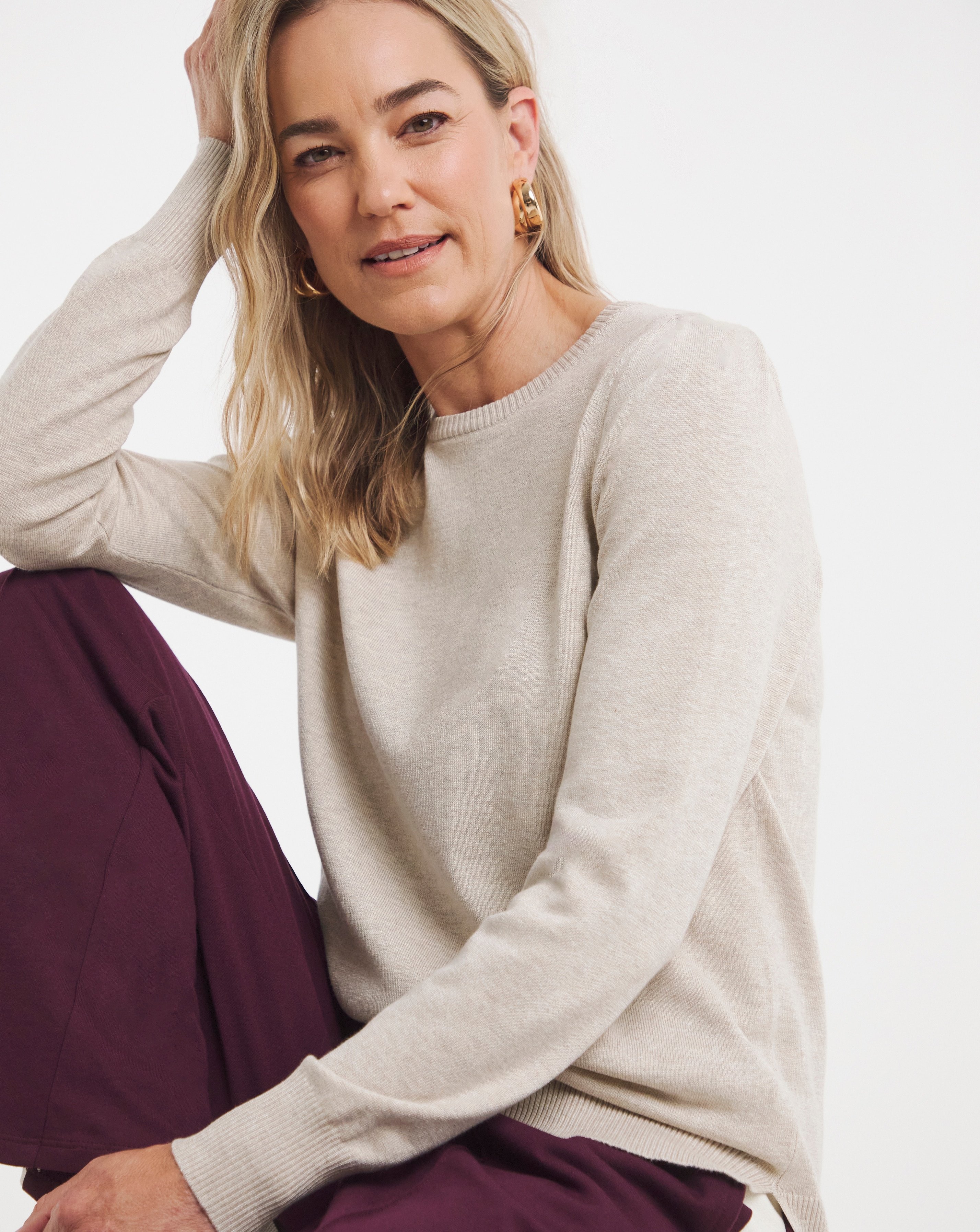 Eversoft Oatmeal Crew Neck Jumper