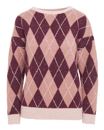 Pink Multi Argyle Jumper