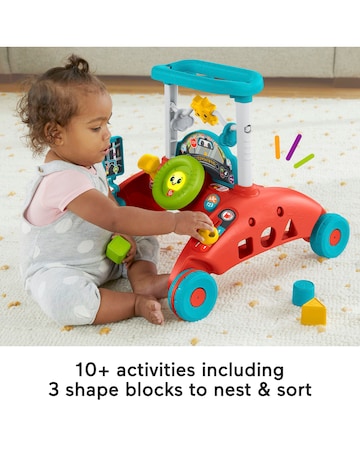 Fisher-Price 2-Sided Steady Speed Baby Walker with 100+ Songs, Sounds and Phrase