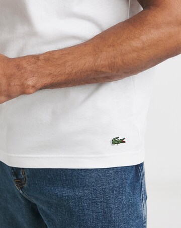 Lacoste Short Sleeve Large Croc Graphic T-Shirt - White
