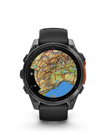 Garmin Fenix 8 47mm Amoled Smart Watch - Slate Grey with Black Silicone Band