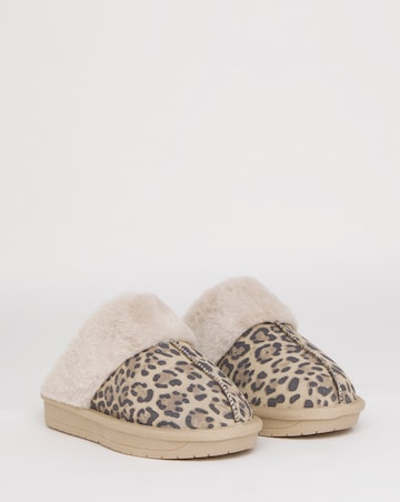 Albza Suede Closed Toe Slippers - Wide Fit (E)