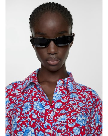 Mango Apple Floral Shirt Dress