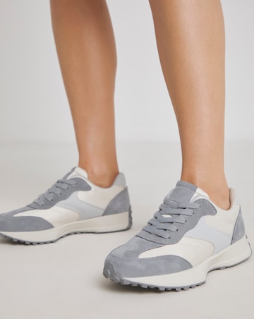 Akira Suede Retro Runner Trainer - Wide Fit (E)