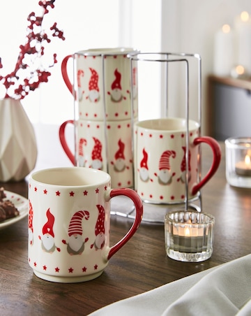 Garrie Gonk Set of 4 Stacking Mugs