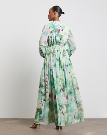 Joanna Hope Printed Maxi Volume Dress