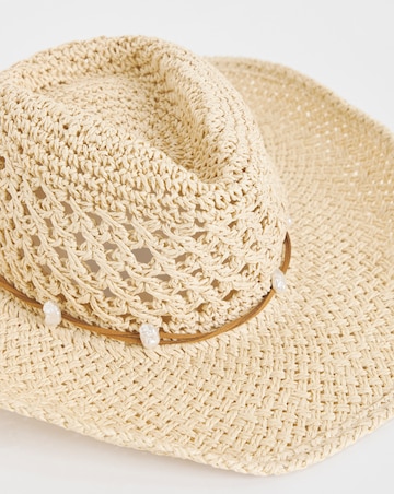 Pearl Detail Western Cowboy Hat