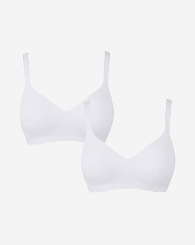 Playtex Essentials 2Pack Bras Wht/Wht