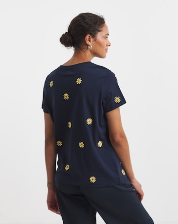 Floral Embroidered T-Shirt