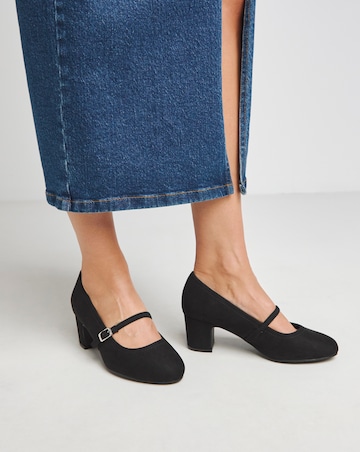 Lorraine Low Block Heel Mary Janes - Extra Wide Fit (EEE)