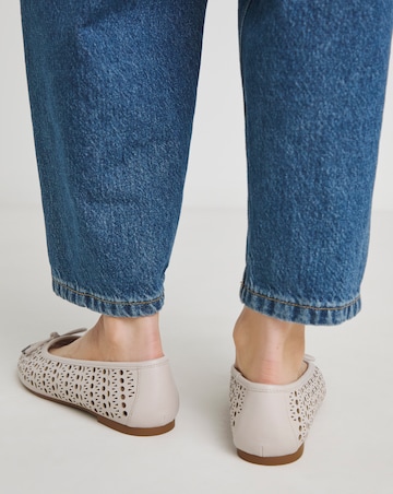 Hope Laser Cut Ballerinas - Wide Fit (E)