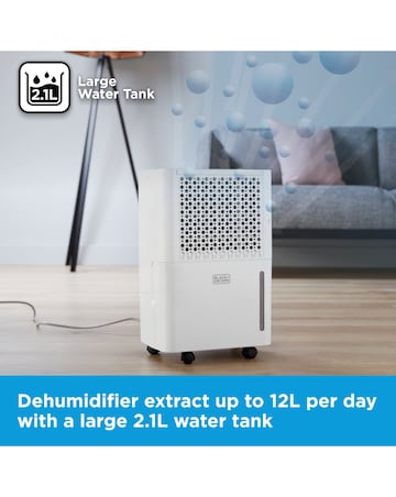 BLACK+DECKER 12L Smart Dehumidifier LED Display