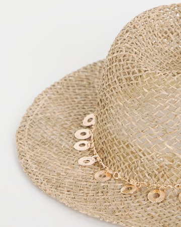 Gold Chain Trim Sun Hat
