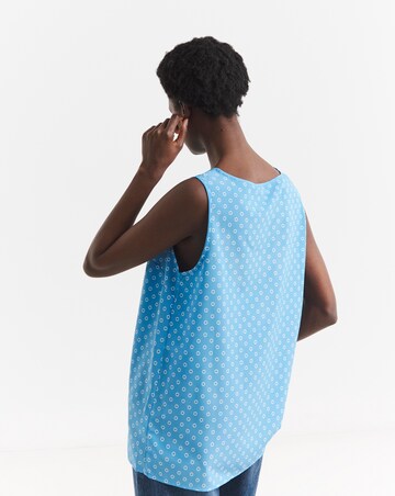 Spot Print V Neck Woven Vest