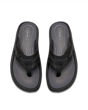 Clarks Wesley Sun Flip Flop - Black