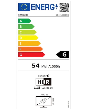 Samsung QE43LS03BGUXXU 43in The Frame QLED 4K HDR Smart TV