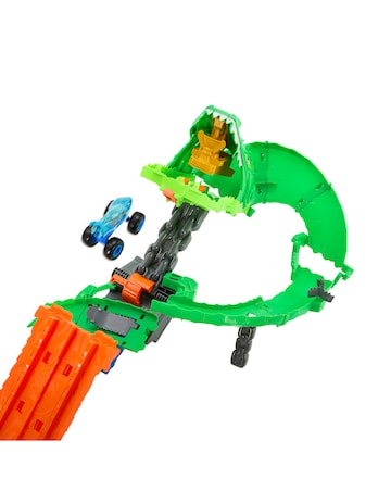 Hot Wheels Monster Trucks Sharks vs Dinos Dragon Destruction