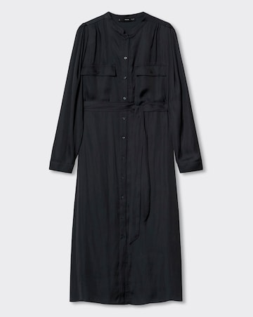 Mango Dominic Satin Shirt Dress