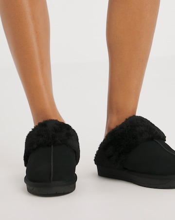 Albza Suede Closed Toe Slippers - Wide Fit (E)
