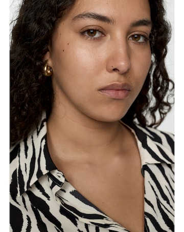 Mango Zebra Printed Flowy Shirt