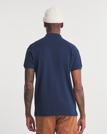 Pure Cotton Pique Polo Long Length- Navy