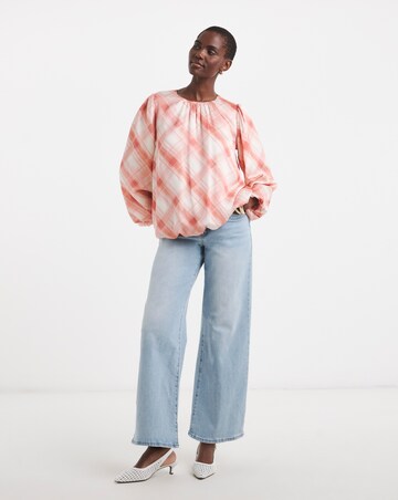 Bubble Sleeve Bubble Hem Top