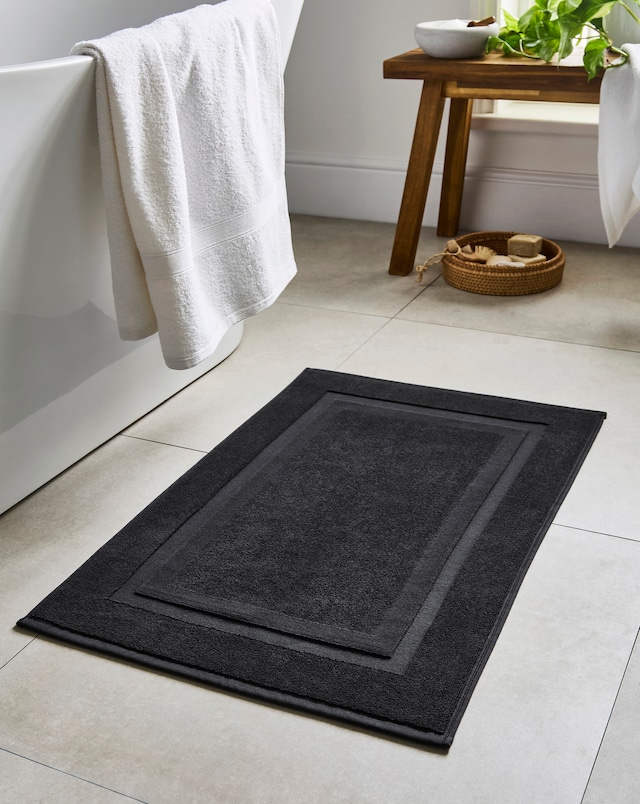 Egyptian Cotton Bath Mat - Black