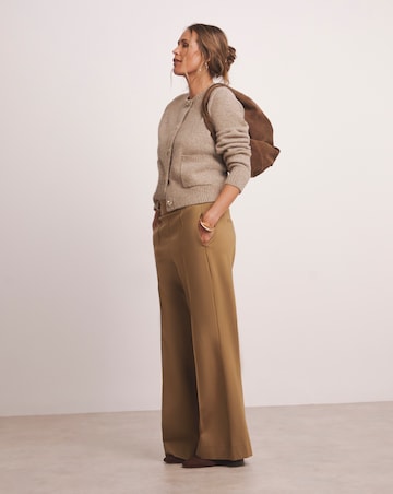 Anthology Camel Ponte Pull On Wide Leg Trouser