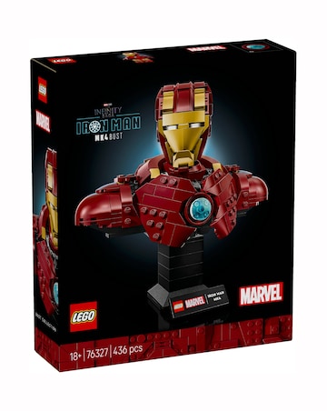 LEGO Marvel Iron Man MK4 Bust, Buildable Model for Adults with Minifigure 76327