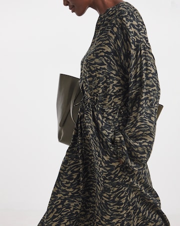 Long Sleeve Printed Maxi Dress