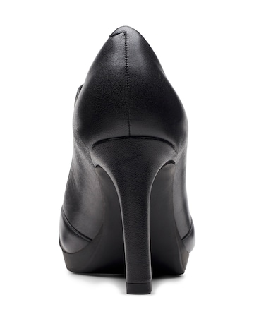 Clarks Ambyr Leather Court Shoes Wide Fit