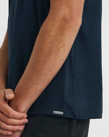 Folio Mercerised Supima Cotton T-Shirt-Navy