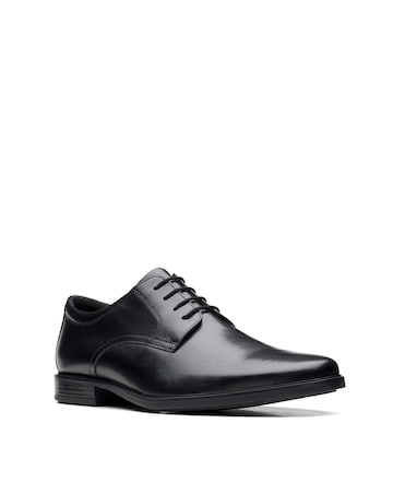 Clarks Howard Walk Leather Shoe - Black