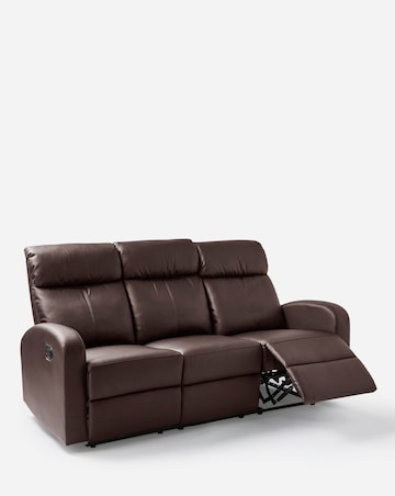 Ramsey Faux Leather Recliner 3 Seater Sofa