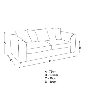 Chicago Crushed Velvet 3 Seater Sofa