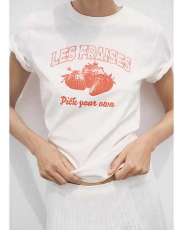 MANGO GRAPHIC STRAWBERRY T-SHIRT