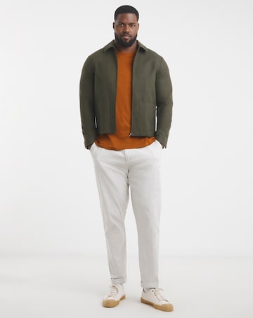 Pure Cotton Crew Neck T-shirt Long Length- Rust