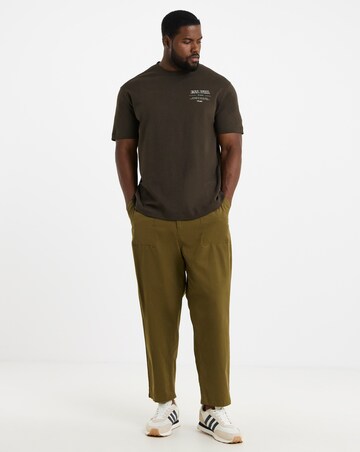 Jack & Jones Urban Edge Back Graphic T-Shirt - Brown