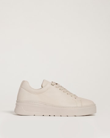 Leather Lace To Toe Flexi Sole Trainer - Extra Wide Fit (EEE)