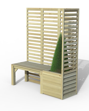 Forest Modular Garden Seating Set with Bench, Planter and Screen