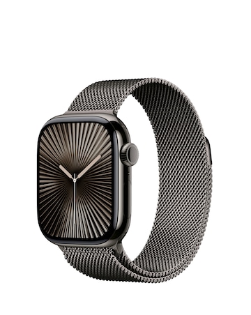 Apple Watch Series 10 GPS/Cellular 46mm Slate Titanium Case, Milanese Loop M/L