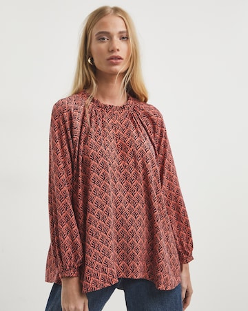 Whistles Sea Tree Print Blouse