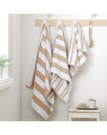Bianca Reversible Stripe Jacquard Towels