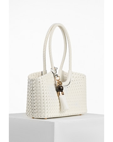 Luella Grey Paige Black Whipstitch Tote