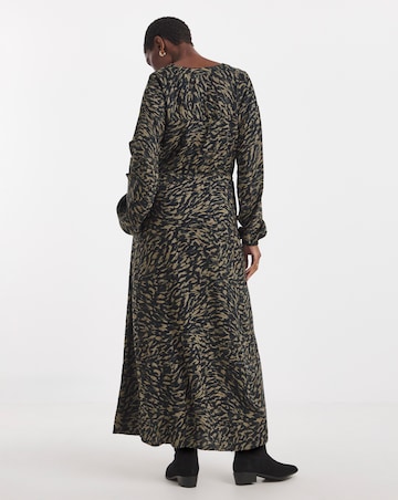 Long Sleeve Printed Maxi Dress
