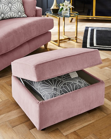Joanna Hope Tilly Chenille Storage Footstool