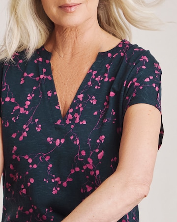 Julipa Notch Neck Pure Cotton T-Shirt